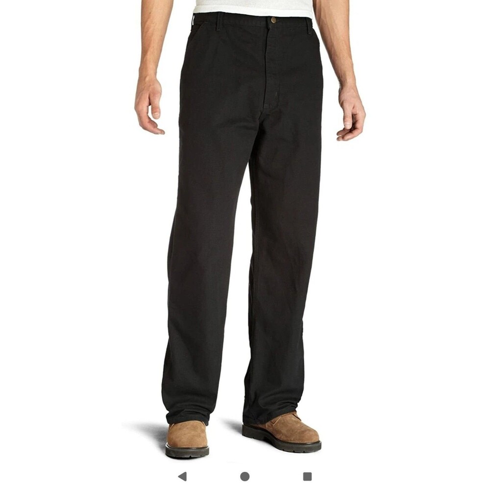 Carhartt FR Mens Washed Duck Work Dungaree Jeans 33X36 Black Flame Resistant NEW